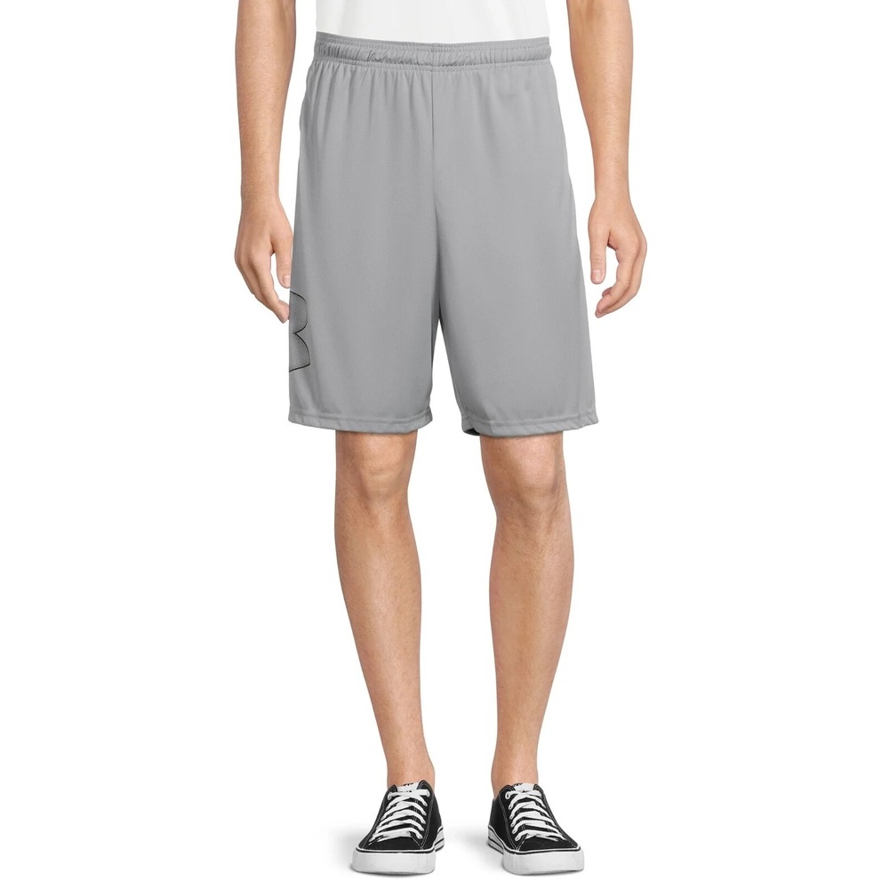 Under Armour Mens Tech Graphic Shorts Steel Black Size M 1351641-035
